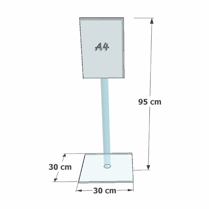 PETIT TOTEM D'INFORMATIONS EN PLEXIGLASS
