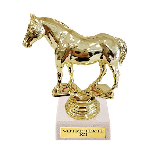 TROPHÉE ÉQUITATION OR 12CM