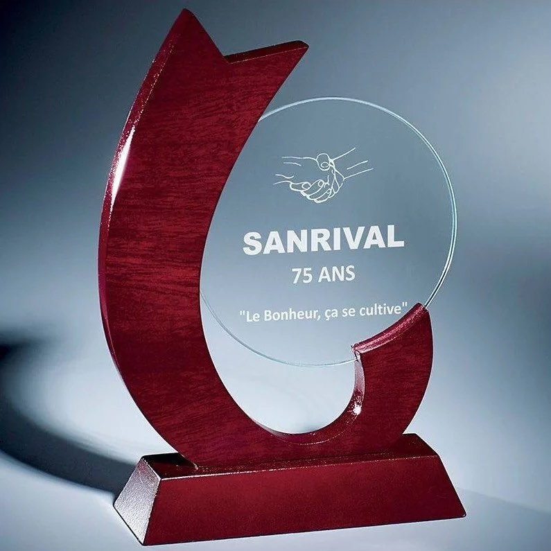TROPHÉE VERRE ET BOIS DESIGN