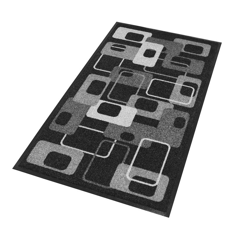 TAPIS DESIGN IMPERIAL POUR ENTRÉE MODERNE ANNÉES 70 GRIS