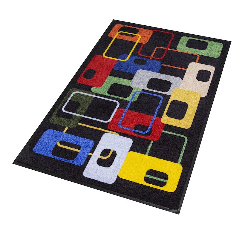 TAPIS DESIGN IMPERIAL POUR ENTRÉE MODERNE ANNÉES 70