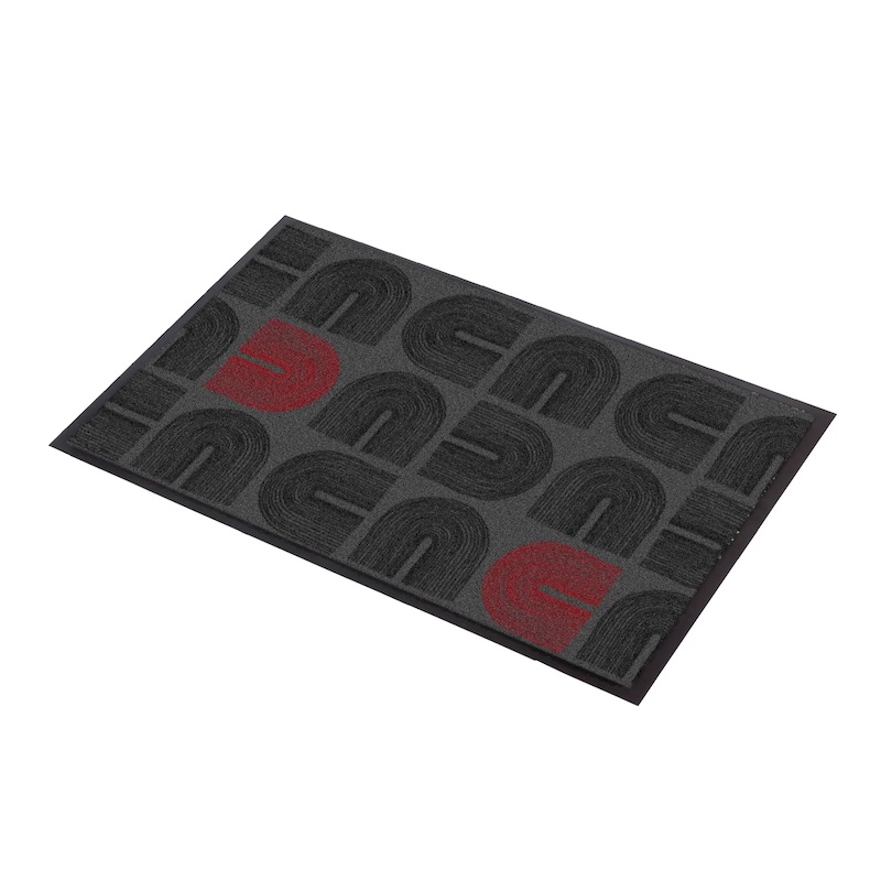 TAPIS DESIGN IMPERIAL POUR ENTRÉE ARCHES NOIR/ROUGE