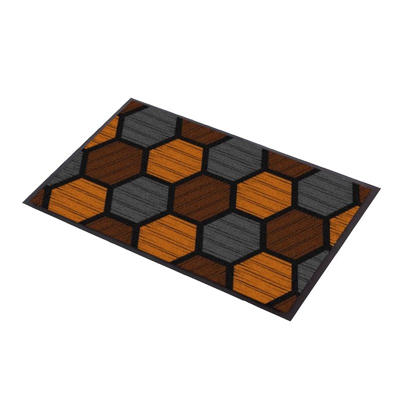 TAPIS DESIGN IMPERIAL POUR ENTRÉE HONEYCOMB MARRON