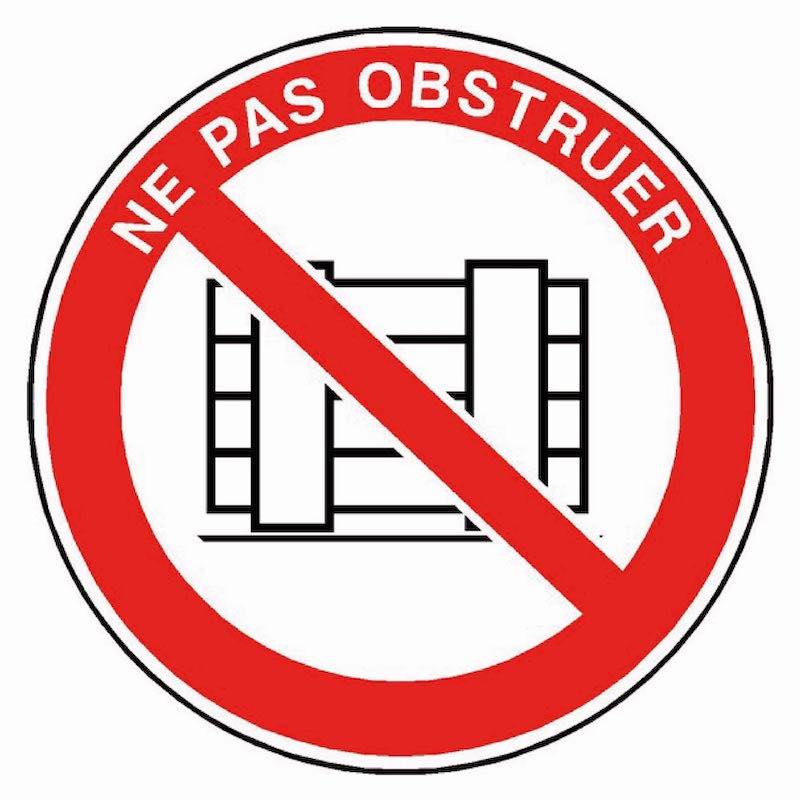 SIGNALÉTIQUE NE PAS OBSTRUER