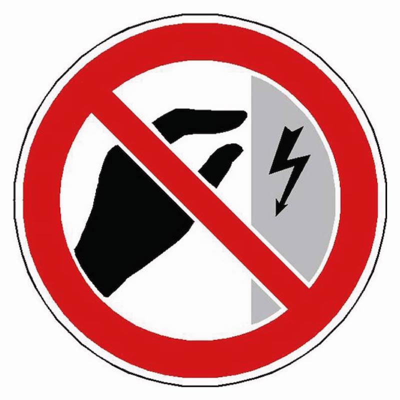 SIGNALÉTIQUE NE PAS TOUCHER BOITIER SOUS TENSION