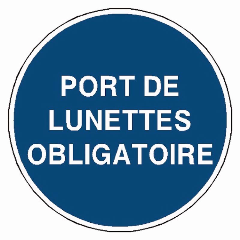 SIGNALÉTIQUE PORT DE LUNETTES OBLIGATOIRE