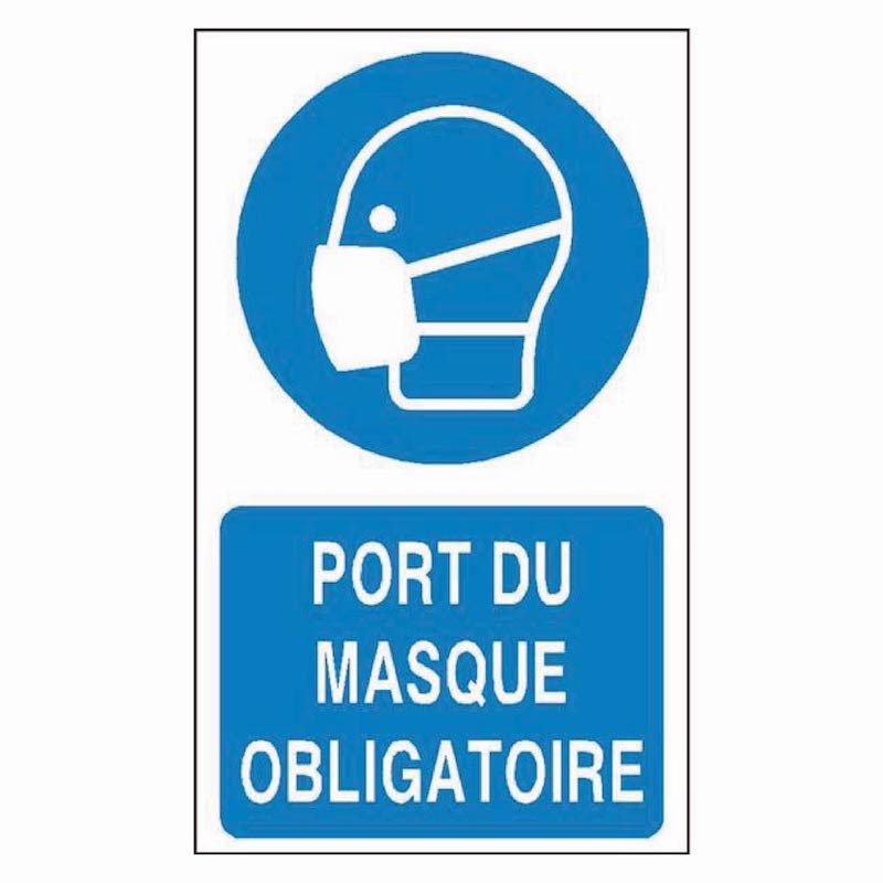 SIGNALÉTIQUE PORT DU MASQUE OBLIGATOIRE HAUT