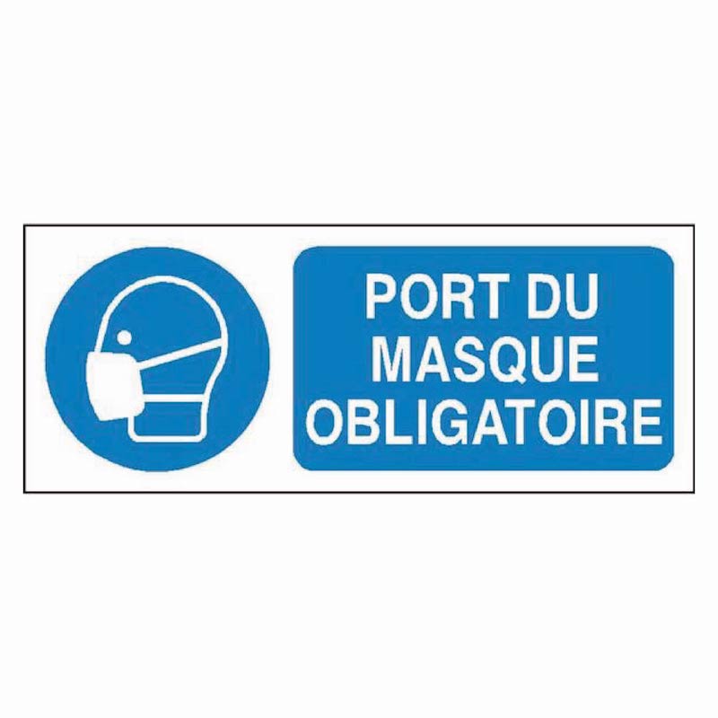 SIGNALÉTIQUE PORT DU MASQUE OBLIGATOIRE LONG