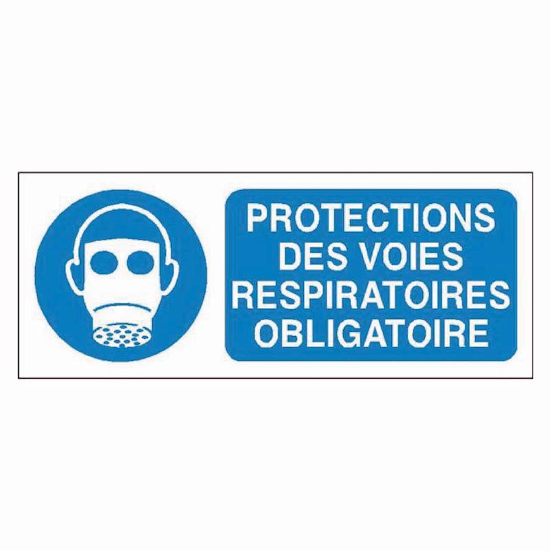 SIGNALÉTIQUE PROTECTION DES VOIES RESPIRATOIRES OBLIGATOIRE LONG