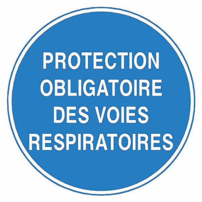 SIGNALÉTIQUE PROTECTION OBLIGATOIRE DES VOIES RESPIRATOIRES