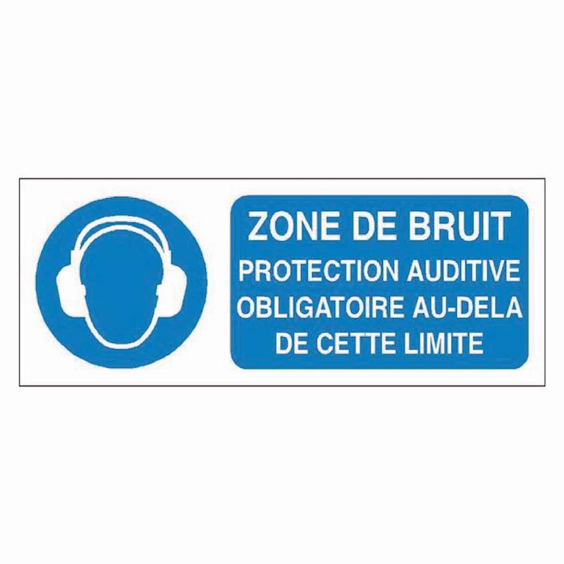 SIGNALÉTIQUE ZONE DE BRUIT PROTECTION AUDITIVE OBLIGATOIRE