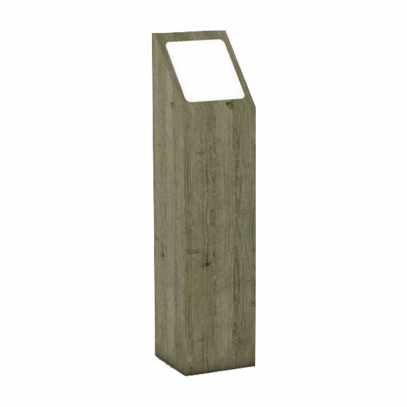 Borne signalétique bois avec face aluminium composite