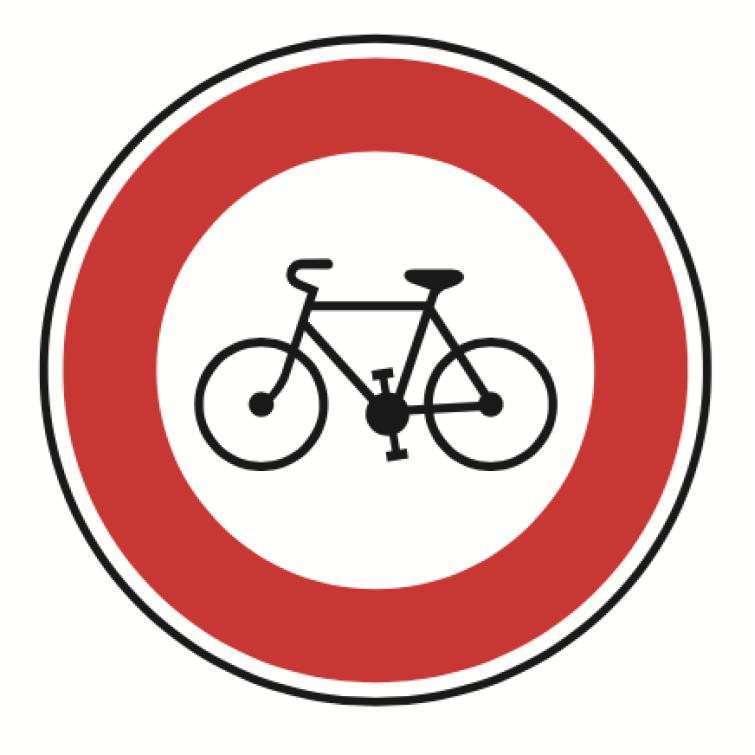 B9B "ACCÈS INTERDIT AUX CYCLES"