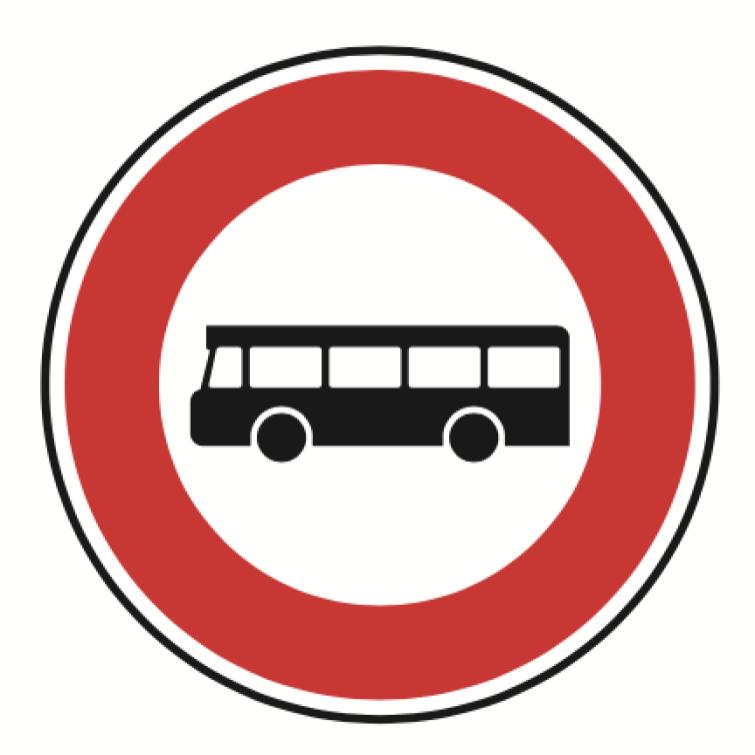 B9F "ACCÈS INTERDIT AUX TRANSPORTS EN COMMUN"