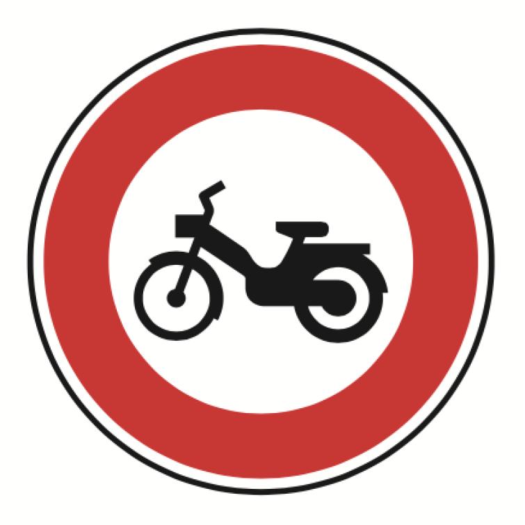 B9G "ACCÈS INTERDIT AUX CYCLOMOTEURS"