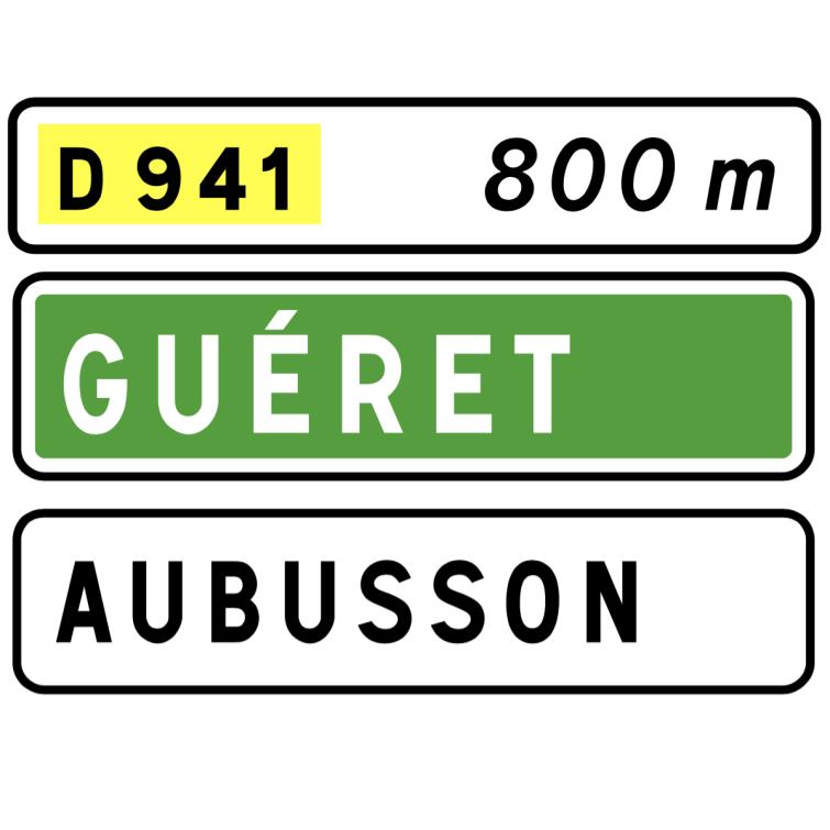 D41b "Présignalisation d'une sortie non numérotée"