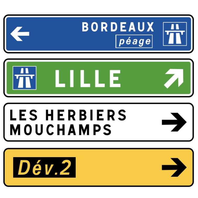 D43 "Présignalisation courante des carrefours"