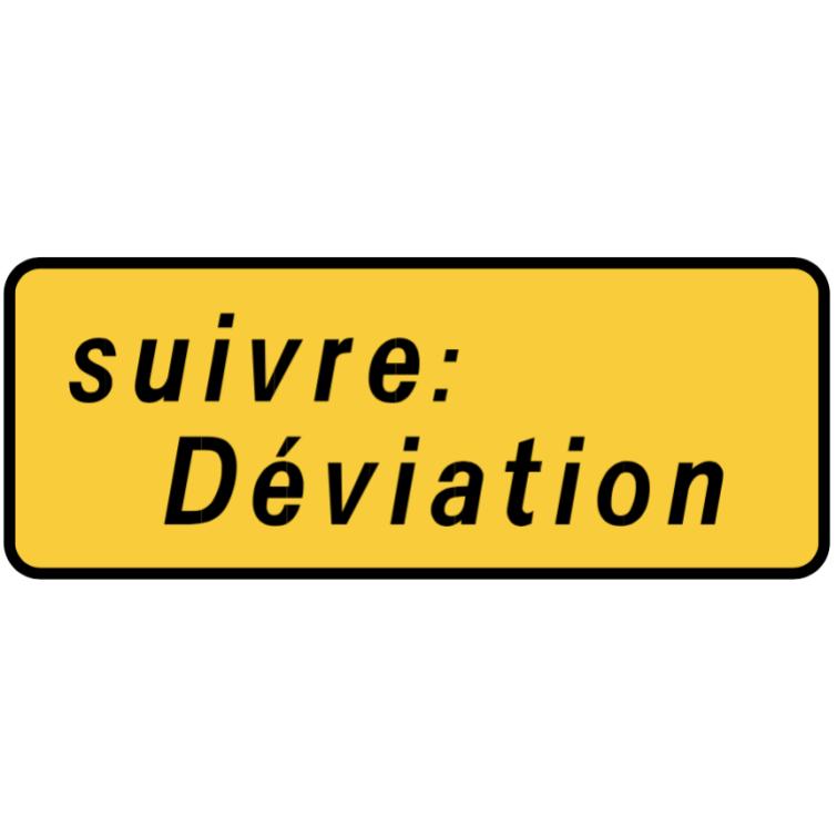 KD79b - 2 "Signalisation complémentaire d'un itinéraire de déviation"