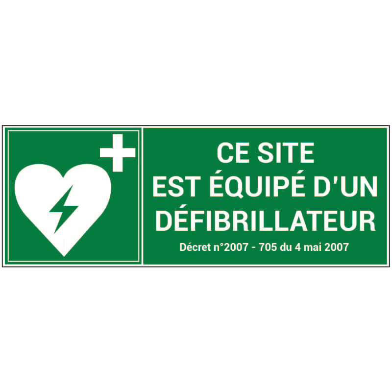 CE SITE EST ÉQUIPÉ D'UN DÉFIBRILLATEUR - B0262