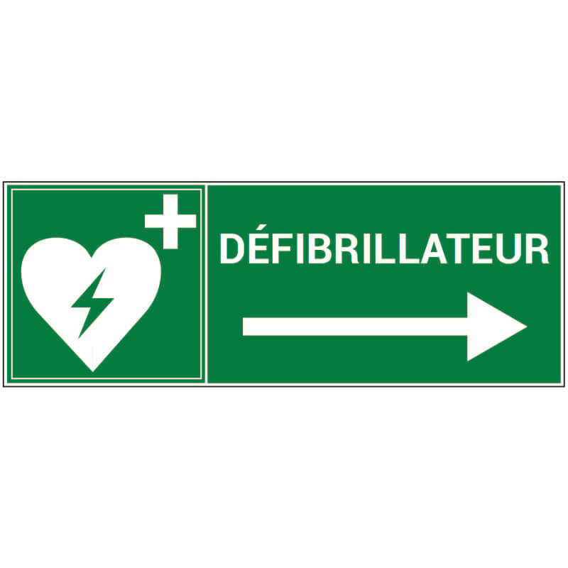 DÉFIBRILLATEUR FLÈCHE VERS LA DROITE - B0253