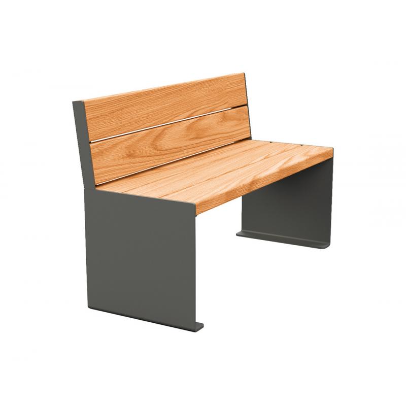 BANC BOIS ET ACIER KUB