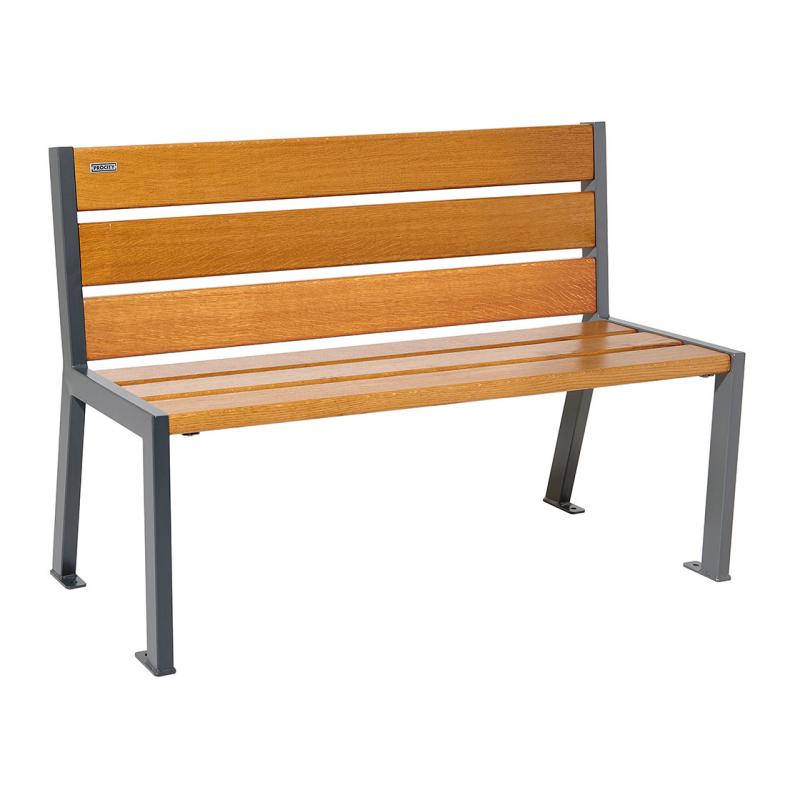 BANC BOIS ET ACIER SILAOS 6 LAMES