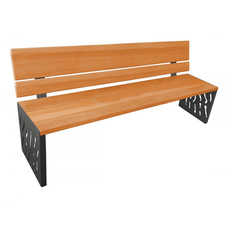 BANC VENISE BOIS ET ACIER