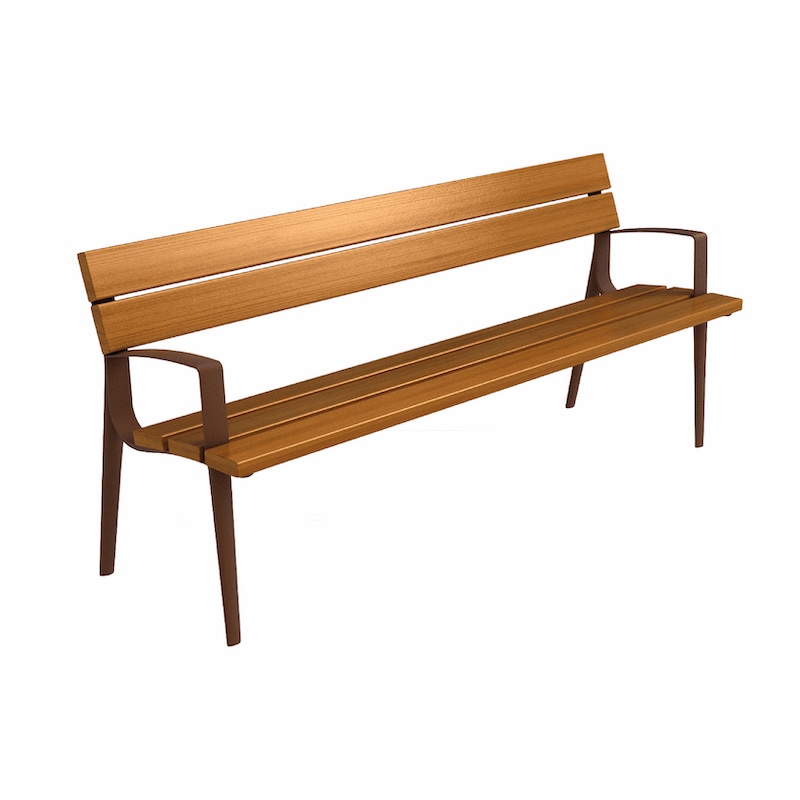 BANC BOIS ET ACIER ELSINKI