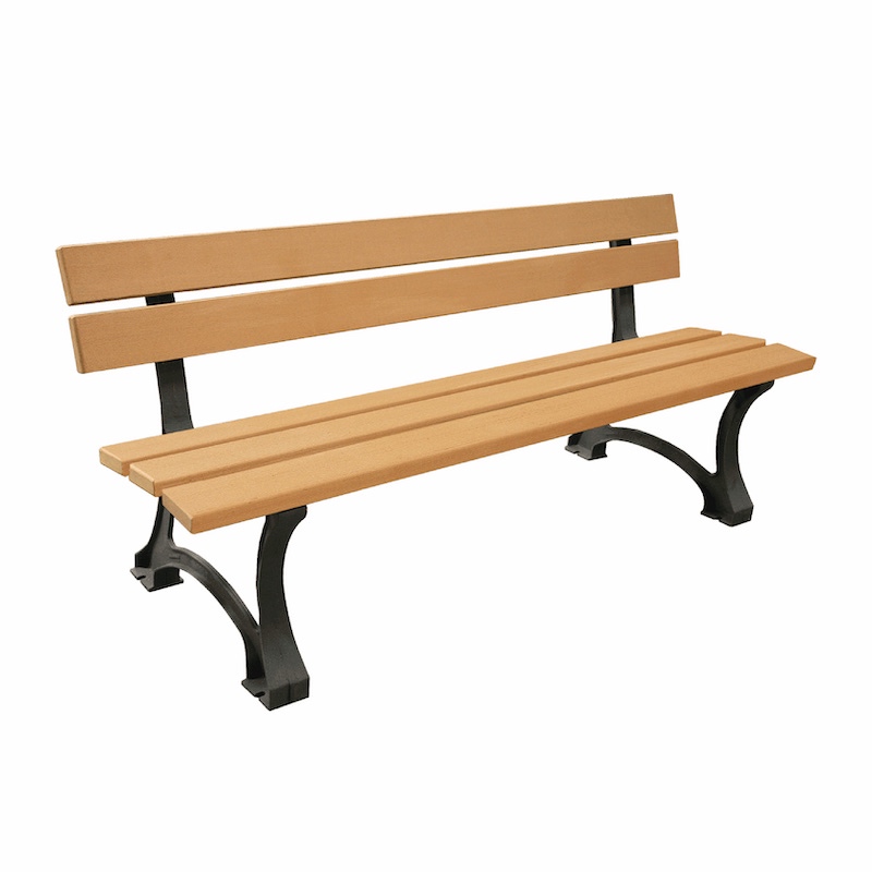 BANC BOIS-PLASTIQUE RECYCLÉ FONTE BRETAGNE