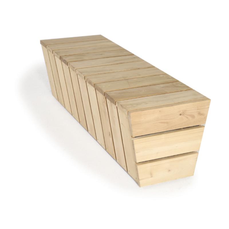 Banquette droite en bois HELIOS