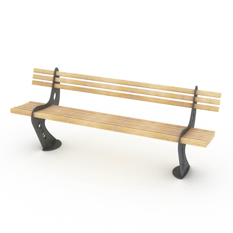 BANC BOIS ET ACIER TREVIGNON