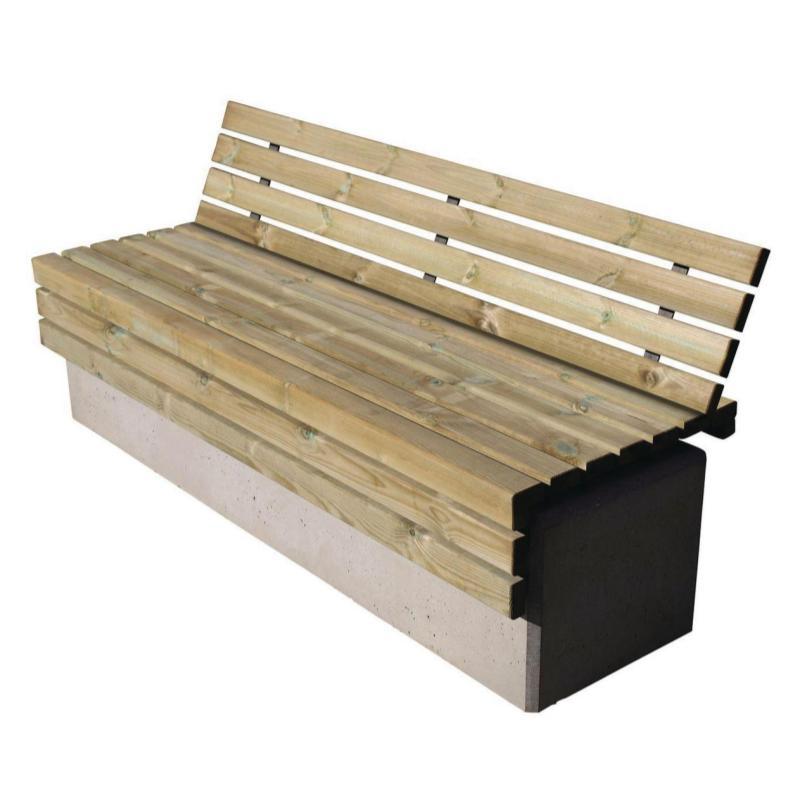 BANC EN BOIS ET BÉTON HADES