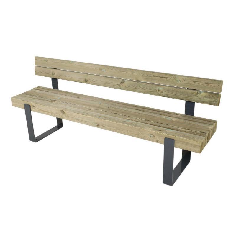 BANC BOIS ET MÉTAL MYLOS