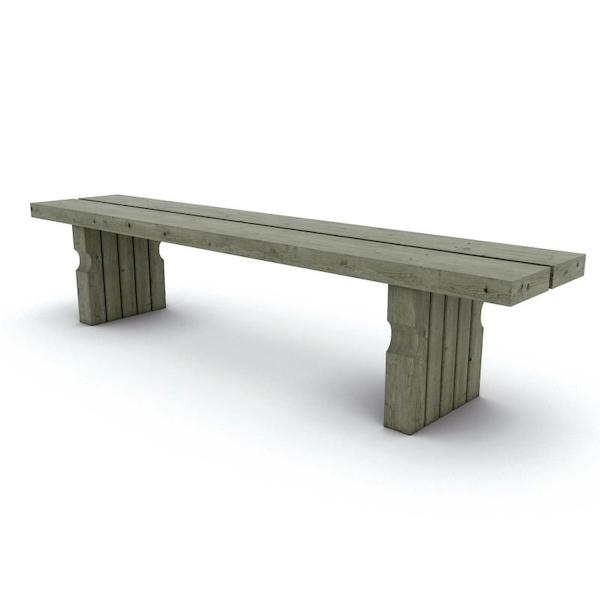 BANQUETTE EN BOIS MASSIF NOIRMOUTIER
