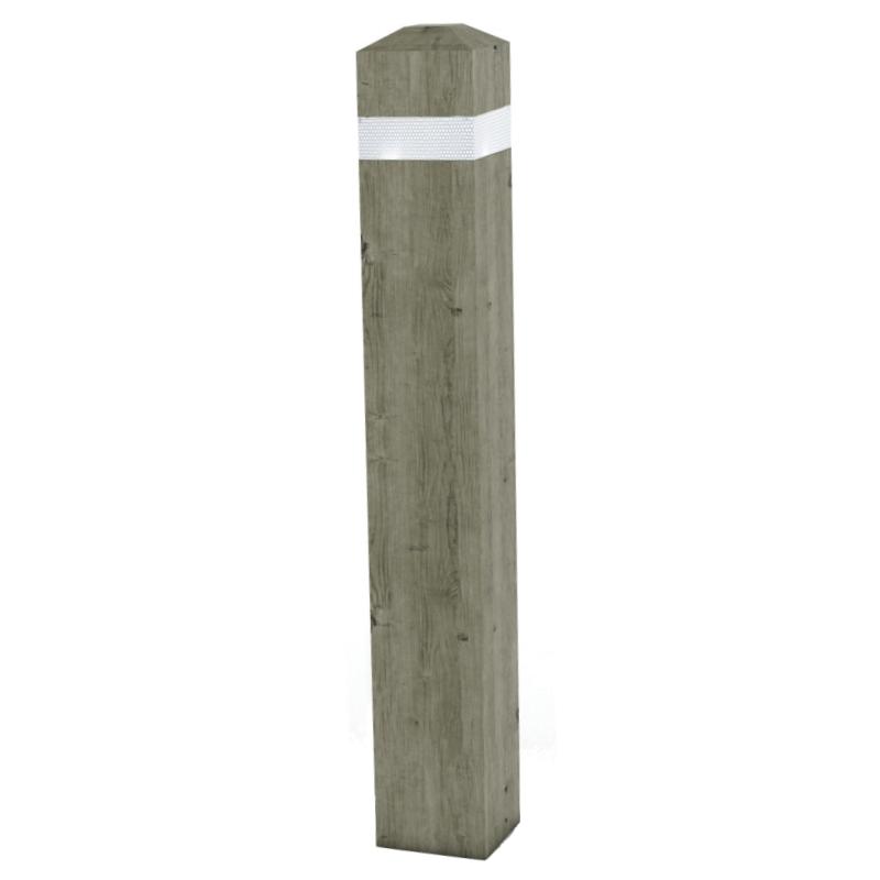 BORNE ANTI-STATIONNEMENT - CARRÉE FIXE 140 X 140 MM RÉFLÉCHISSANT