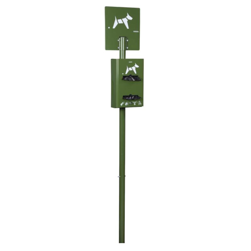 DISTRIBUTEUR CANIN HYGECA DOUBLE FLUX SUR POTEAU