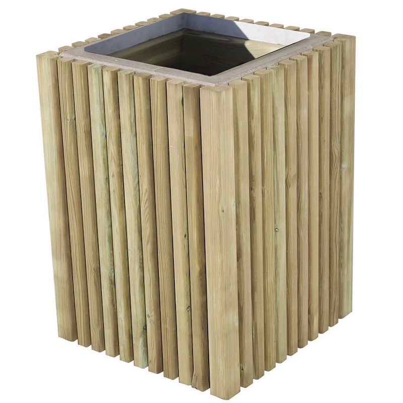 CORBEILLE EN BOIS ET BÉTON PROMÉTHÉE