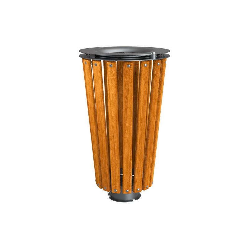 CORBEILLE LOFOTEN ACIER ET BOIS 80L