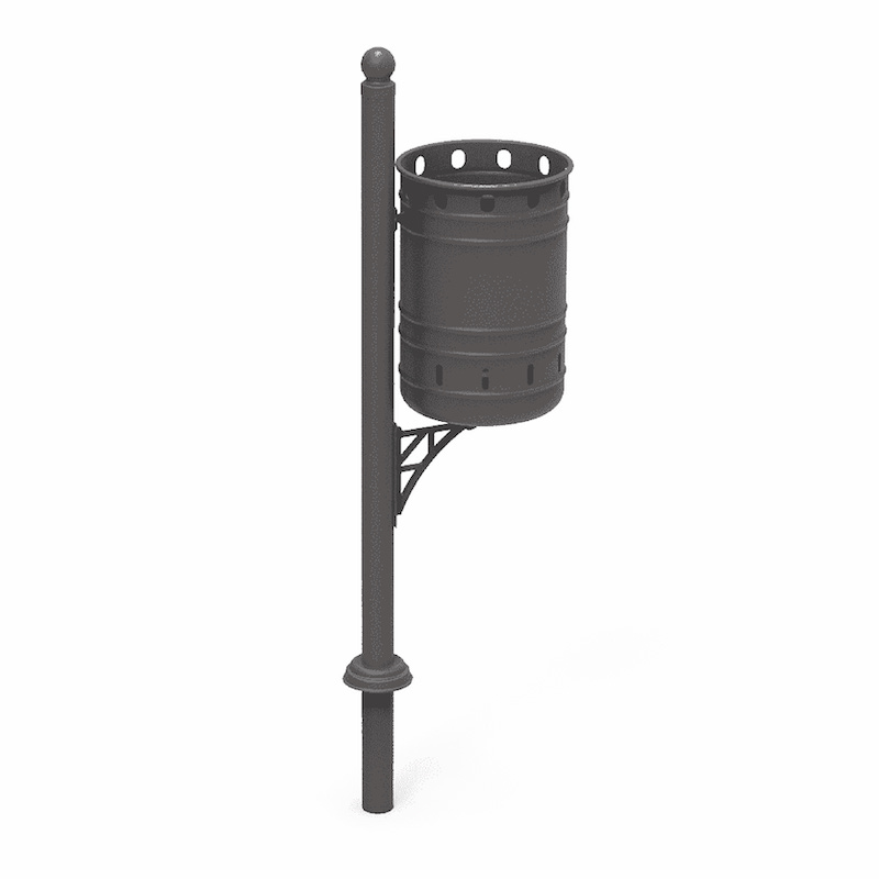 CORBEILLE BASCULANTE SIMPLE SUR POTEAU DOUR 32L
