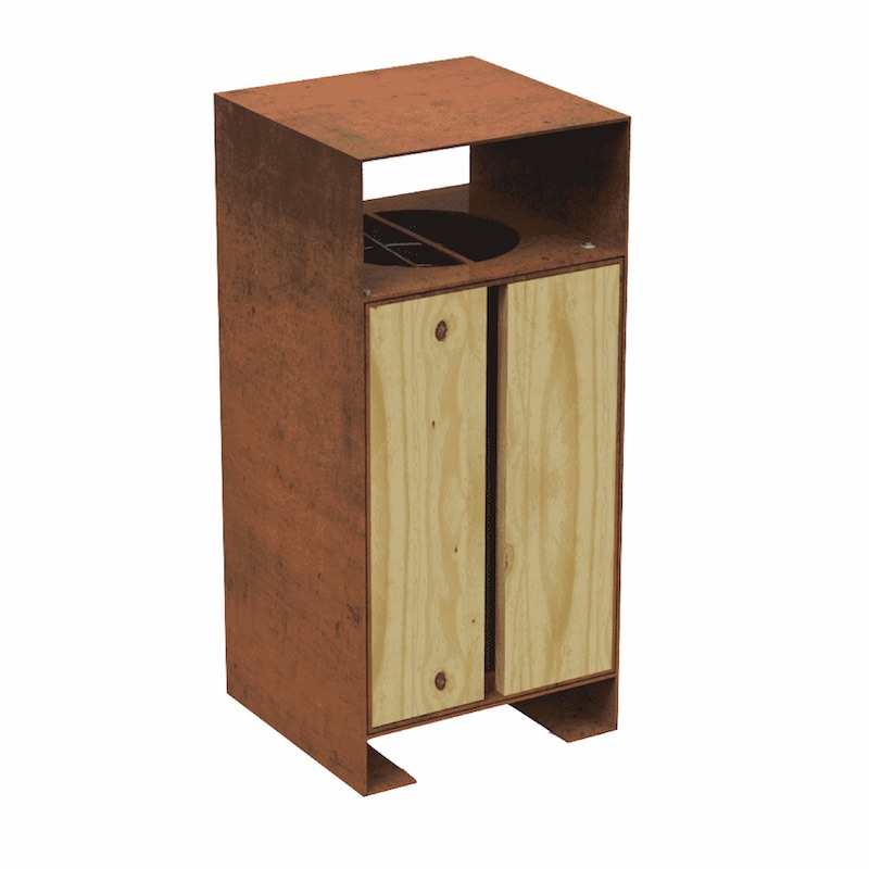 CORBEILLE OLEANE BOIS 110L