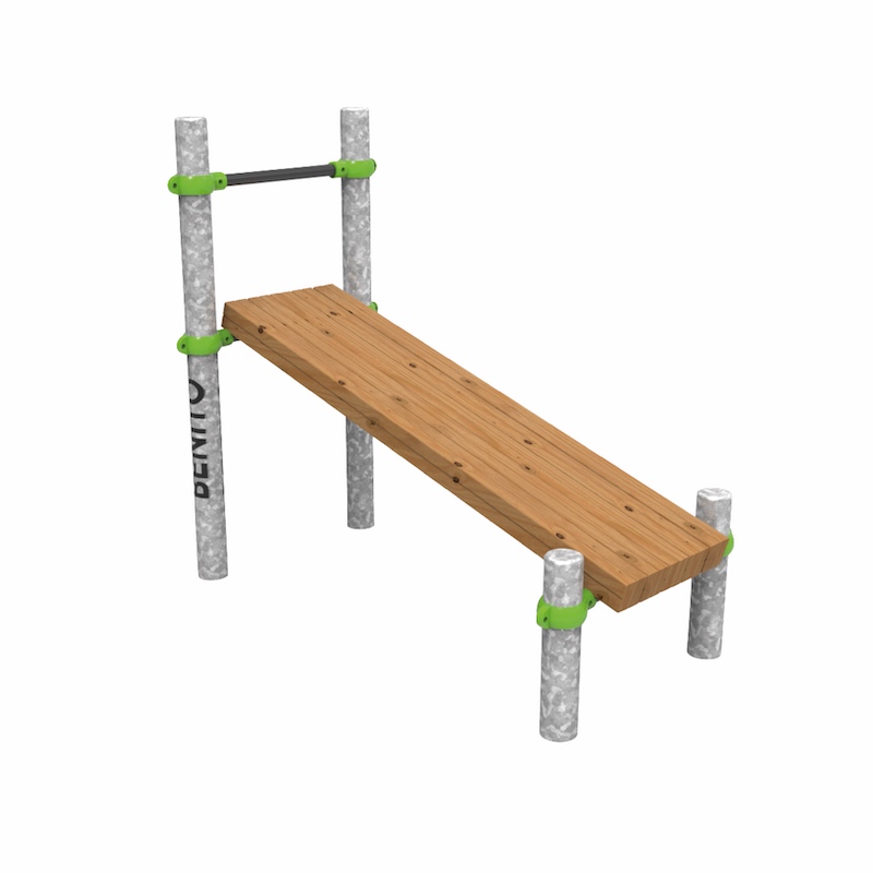 STREET WORKOUT GALVA BANC ABDOMINAUX PENCHÉ