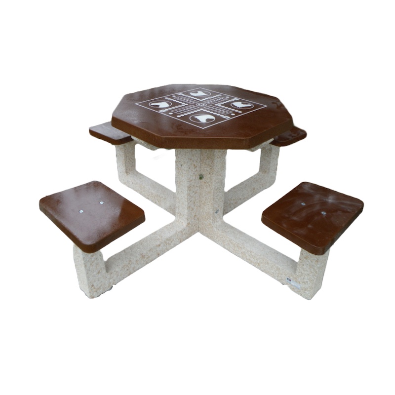 TABLE BÉTON DE JEU PETITS CHEVAUX