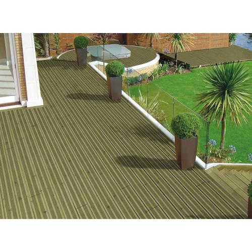 LAME DE TERRASSE EN PIN DOUBLE PEIGNE CLASSE IV LE M2