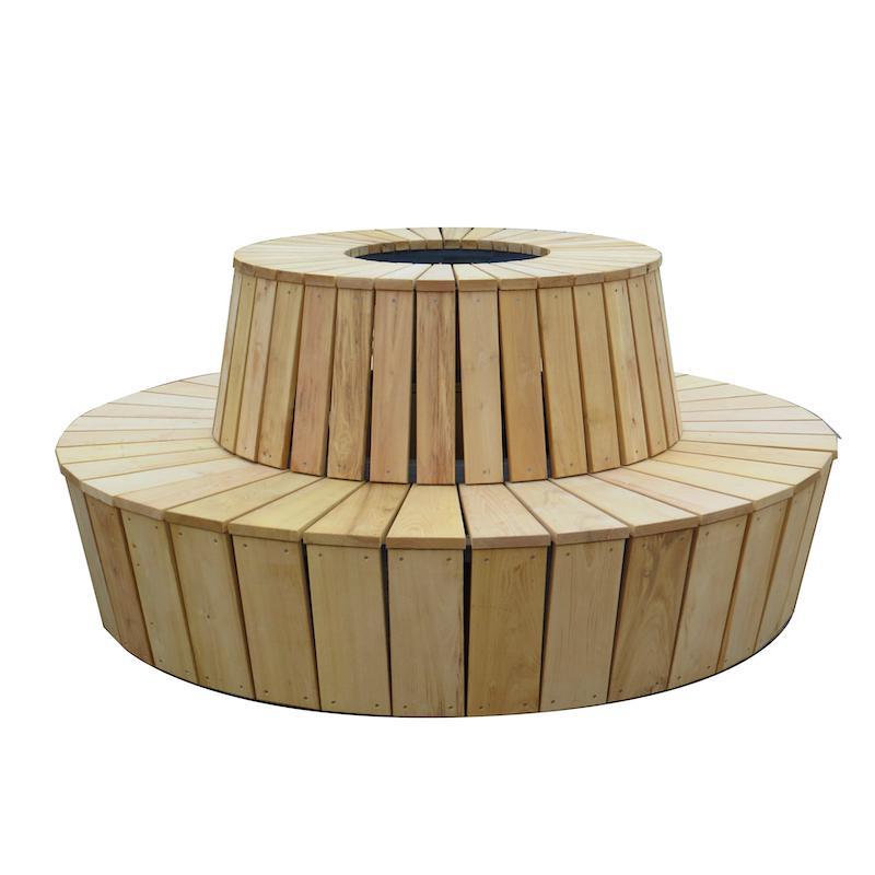 ENSEMBLE JARDINIÈRE ET BANC EN BOIS HELIOS