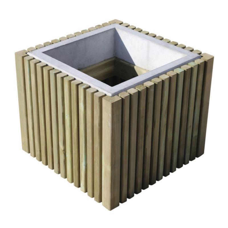 JARDINIÈRE EN BOIS ET BÉTON PROMÉTHÉE - 606 MM