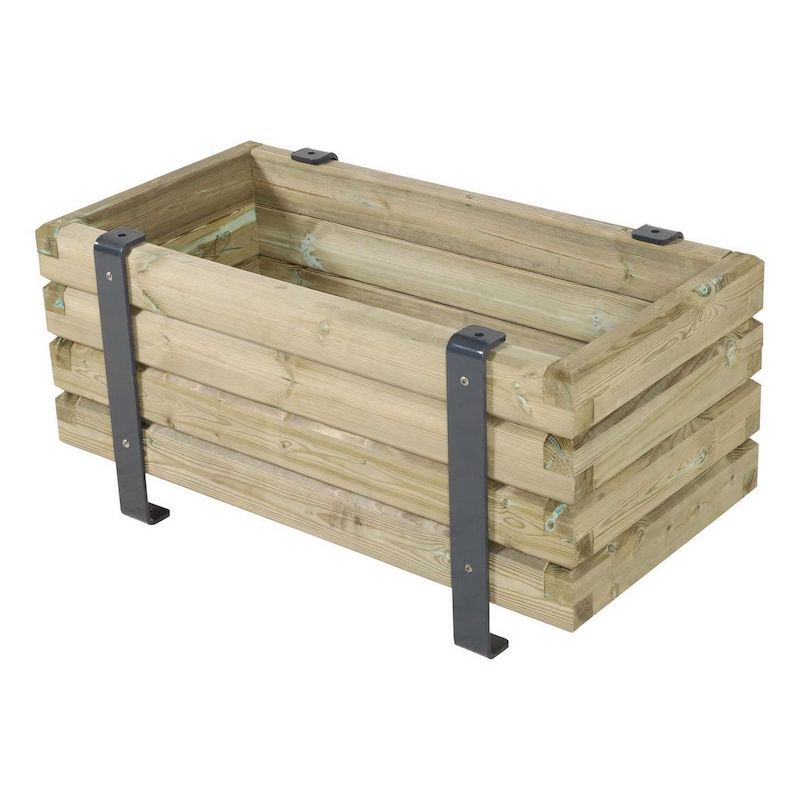 JARDINIÈRE EN BOIS ET MÉTAL  LYCOS