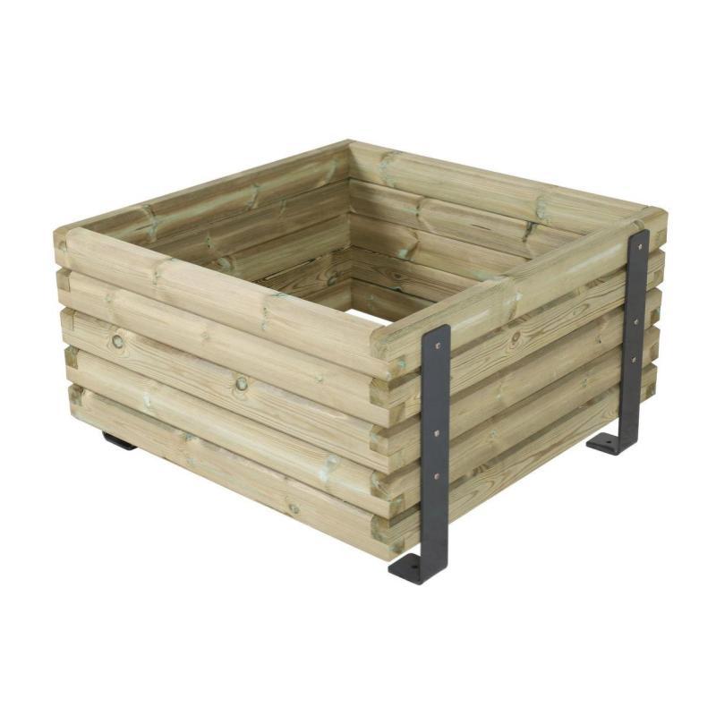 JARDINIÈRE EN BOIS ET MÉTAL MYLOS