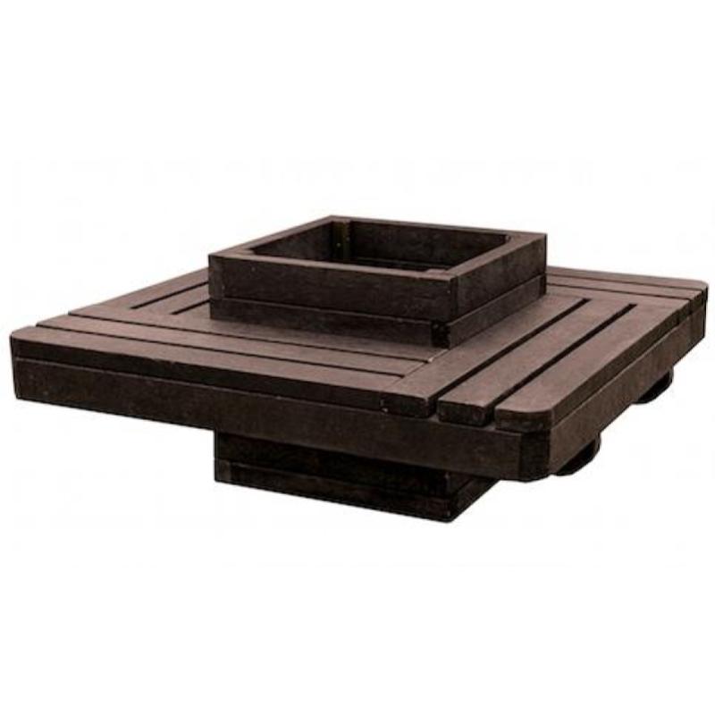 JARDINIÈRE DE VILLE AVEC BANC EN PLASTIQUE RECYCLÉ MALIBU