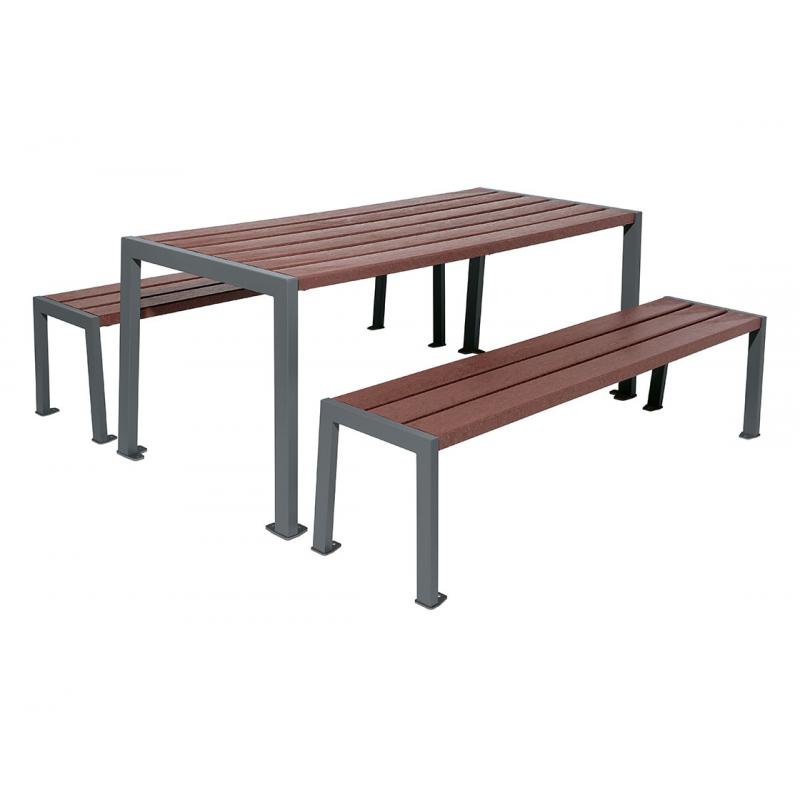 TABLE DE PIQUE-NIQUE SILAOS ACIER ET PLASTIQUE RECYCLÉ