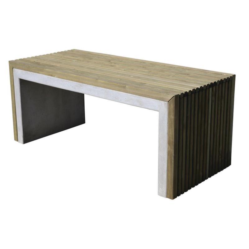 TABLE EN BOIS ET BÉTON PROMETHEUS
